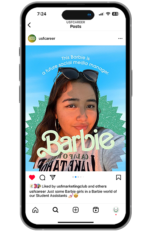Social Media post for the Barbie trend that took over in March 2023
